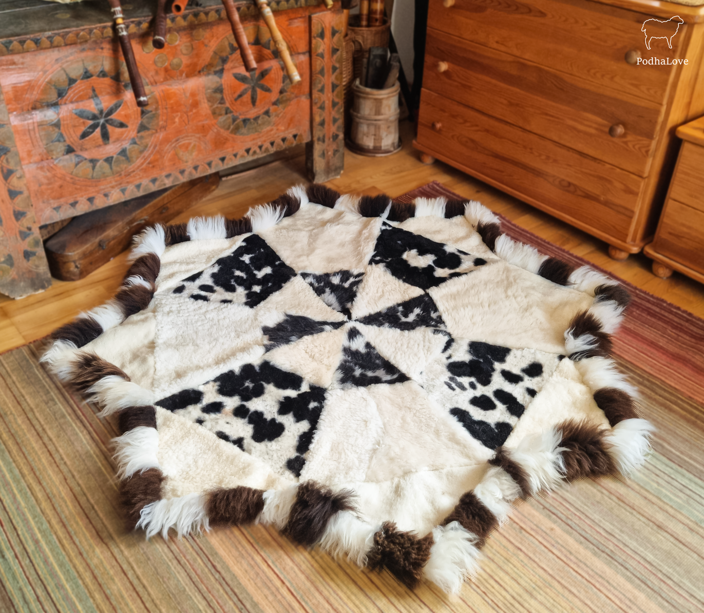 Sheepskin Premium Sheepskin Rug Natural Round Large XXL