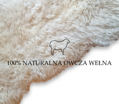 SKÓRA OWCZA SKÓRY OWCZE NATURALNE 120-130 cm DUŻE XXL